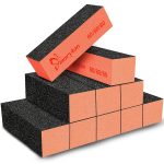 Maryton Nail Buffer Sanding Block Polisher Buffing File 60/100 Grit for Acrylic Nail Art Kit Manicure Tools 10 PCS (Black Purple)
